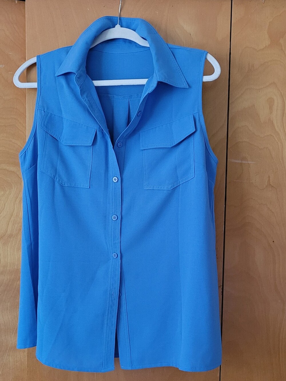 Sleeveless Campshirt Blue Size Small
